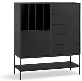Черно шкафче 120x140x45 cm Platt – Teulat
