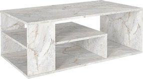Меламинов кафе маса в цвят бял мрамор 110x60x42см.