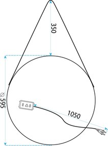 Огледало 60cm YH-3339