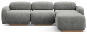 Сив модулен ъглов диван от букле Ailani – Makamii