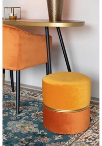 Оранжева кадифена табуретка Bubbly – White Label