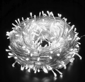Коледно външно LED осветление, студено бяло IP44 200 LED/9,5 m