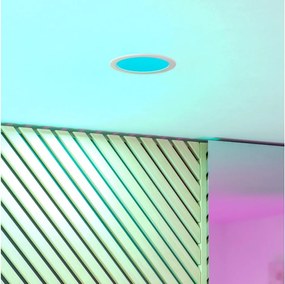 Eglo 901432-LED RGBW Таванно осветително тяло за баня с подсветка FUEVA-Z LED/9,5W/230V pr.16,8cm IP44 бяло