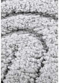 Светлосив кръгъл килим ø 160 cm Panglao New York Light Grey – Elle Decoration