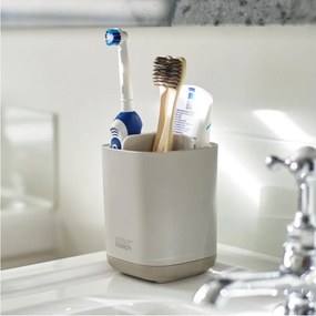 Бежова пластмасова стойка за четки за зъби EasyStore – Joseph Joseph