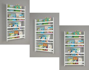 Поставка за книги Montessori - бяла