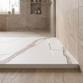 Корито за душ кабина Bazalt CARRARA WHITE 90x120