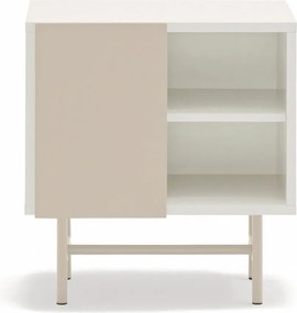 Бежово/кремаво матово нощно шкафче с рафтове Nube – Teulat