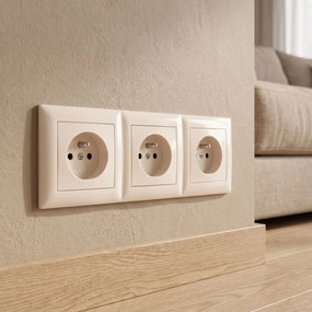Тройна рамка за контакти OSTE JNH015-3F Beige