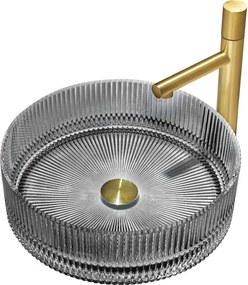 Mexen Eiva стъклена мивка за плот 39 x 39 cm, черна - 24163970