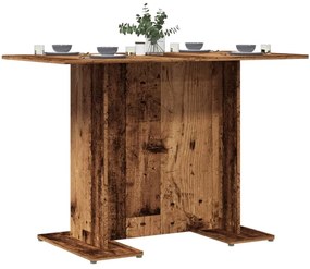 855808 vidaXL Трапезна маса, старо дърво, 110x60x75 см, ПДЧ