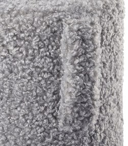 Сива табуретка от прежда с примки от букле Teddy – Blomus