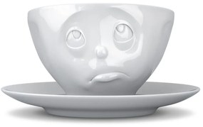 Бяла порцеланова чаша за кафе Oh please, обем 200 ml - 58products