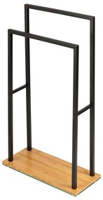 WENKO 24752100 - Стойка за кърпи BAMBUSA 46x80 cm черна/кафява