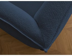 Тъмносин диван от прежда с примки от букле 242 cm Giorgia – Bobochic Paris