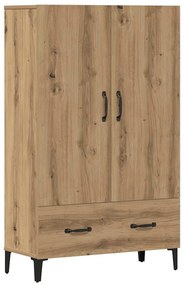 856925 vidaXL Висок шкаф, дъб артизан, 70x31x115 см, инженерно дърво