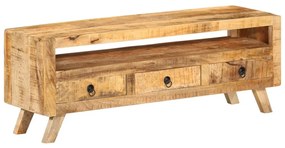 337064 vidaXL ТВ шкаф, 110x30x40 cм, мангово дърво масив