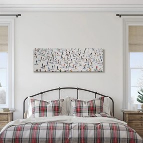 Картина на платно – Скиори в зимния парк