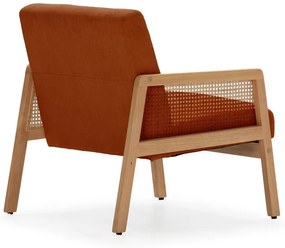 Велурено кресло в цвят тухла Debra - Marckeric