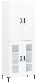 3195731 vidaXL Висок шкаф, бял, 69,5x34x180 см, инженерно дърво