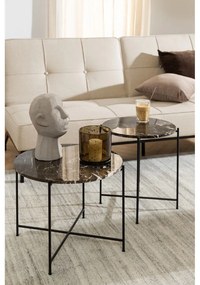 Кръгла странична масичка с мраморна плоча ø 42 cm Avila – Actona