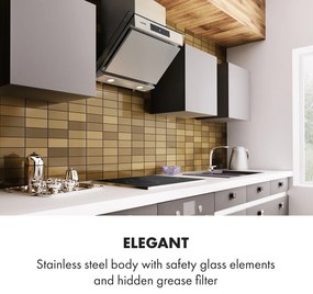 Klarstein Balzac Silent 60, абсорбатор, 250 W, 3 нива на мощност, 604 m³ / h, LED, EEK A