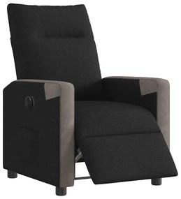 3324082 vidaXL Електрически стол реклайнер, черен, текстил