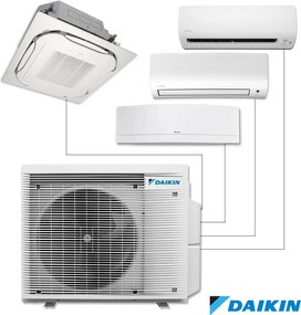 Външно тяло на мултисплит система Daikin 4MXM68A9, 23000 BTU, 53 м2, A+++, R-32, До 4 вътрешни тела, Бял