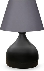 Таблица лампа Hubert от плат/метал в сив/черен цвят 22x14x32см.