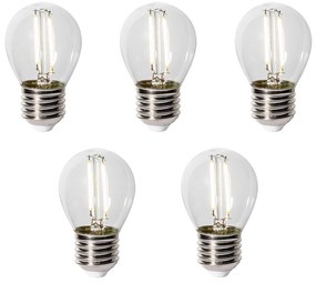 Комплект от 5 E27 LED лампи P45 сензор за здрач 3W 250 lm 3000K