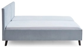 Светлосиньо двойно легло 180x200 cm тапицирано с включена подматрачна рамка Piano – Meise Möbel