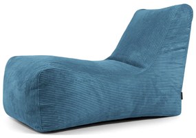 Син пуф от рипсено кадифе Lounge – SLOWDOWN
