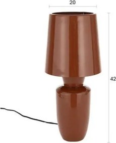 Теракотена метална настолна лампа с метален абажур (височина 42 cm) Classy – Zuiver