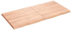 363960 vidaXL Плот за маса светлокафяв 120x60x(2-4) см обработен масивен дъб