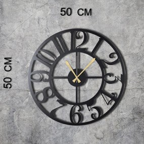 Метален стенен часовник The Old Times, ø 50 cm - Bystag