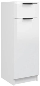 811292 vidaXL Шкаф за баня, бял гланц, 32x33,5x90 см, инженерно дърво