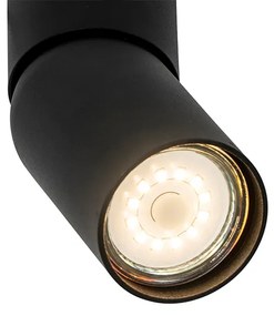 Модерен повърхностно монтиран прожектор черен GU10 50mm - Falo