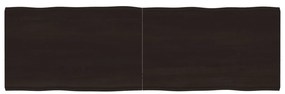 364036 vidaXL Плот за маса тъмнокафяв 160x50x(2-4) см обработен масивен дъб