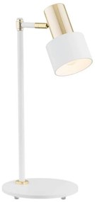 Argon 4256 - Настолна лампа DORIA 1xE27/15W/230V бяла/месинг