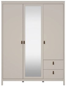 Сиво-бежов гардероб с огледало 150x199x58 cm Madrid – Tvilum