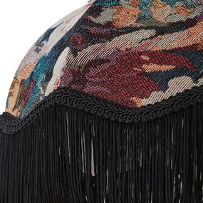 Текстилен абажур с флорален дизайн с бял интериор 31.5/15/14 - Heritage