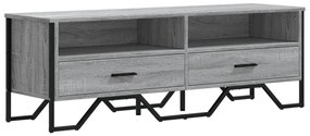 848582 vidaXL ТB шкаф, сив сонома, 122x34x41 см, инженерно дърво