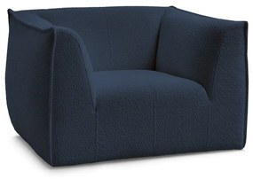 Тъмносиньо кресло от прежда с примки от букле Giorgia – Bobochic Paris