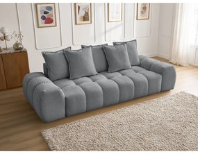 Тъмносив шенилов сгъваем/с място за съхранение диван 278 cm Everest – Bobochic Paris