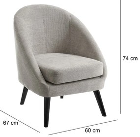 Светлосиво кресло Cover – Casa Selección