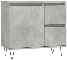 831608 vidaXL Шкаф за баня, бетонно сив, 65x33x60 см, инженерно дърво