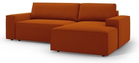 Сгъваем ъглов диван в тухлен цвят (десен ъгъл) Jodie – Micadoni Home