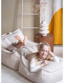 Кремав детски пуф от рипсено кадифе Chair – Wigiwama