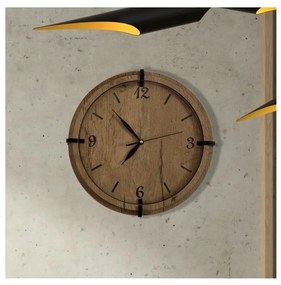 Li-Go 23628/DUB3 - Стенен часовник LED/1xAA Ø 32 см светъл дъб/Кръг