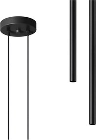 Черно метално висящо осветително тяло ø 15 cm Fideus – Sollux